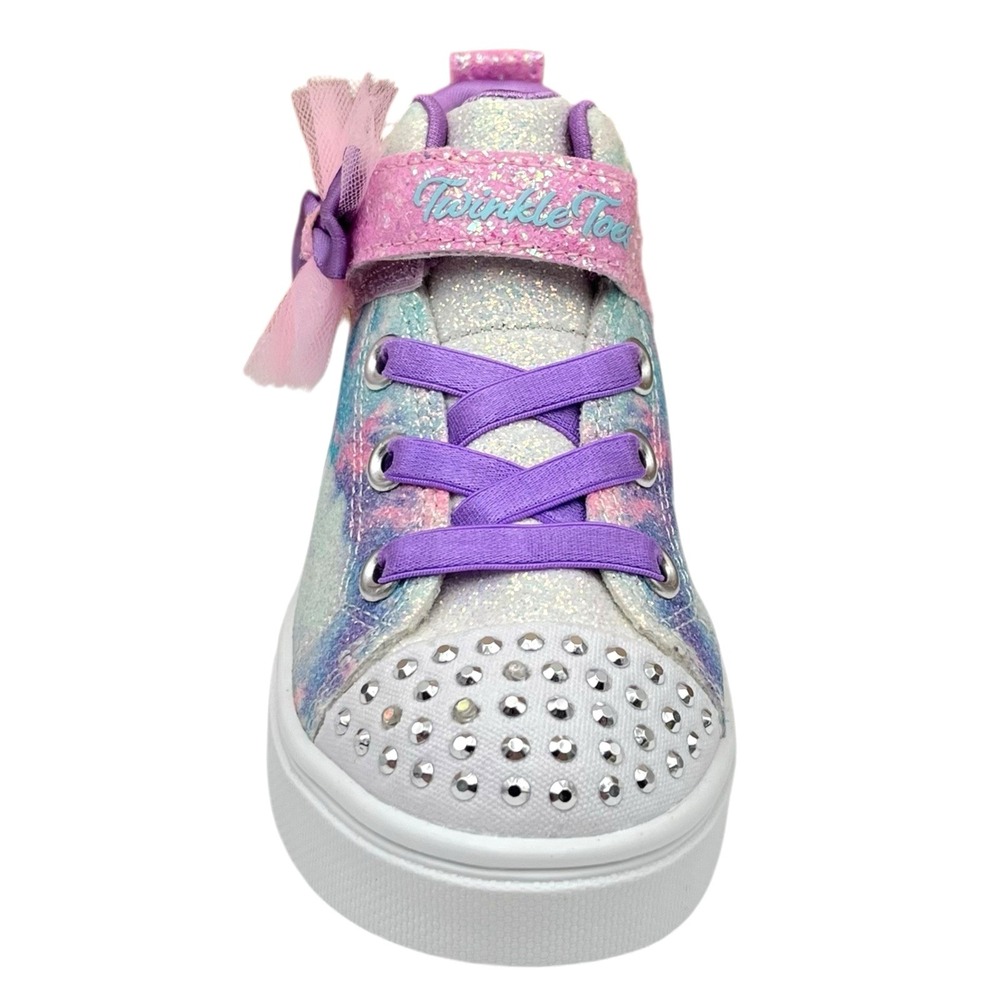 Skechers Twinkle Sparks Toddler Girls Slip-on Shoes Size 8 Lavender Purple Pink - Picture 7 of 13